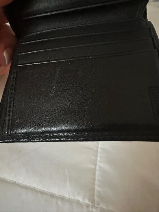 Coach Black and Cream Signature Buckle Wallet - Picture 16 of 16